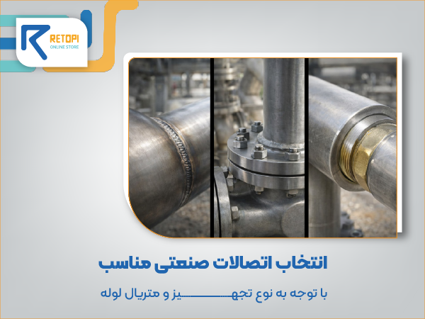 انتخاب اتصالات مناسب با توجه به نوع تجهیز و متریال لوله