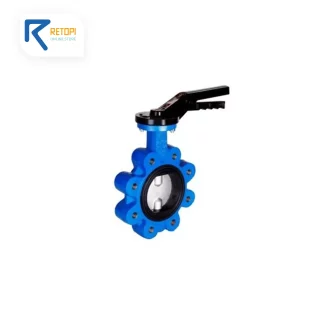 شیر پروانه ای لاگ چدنی اهرمی با دیسک چدن