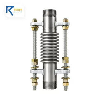 لرزه گیر آکاردئونی دوجداره سردنده استیل مهاردار ارتعاشات صنعتی